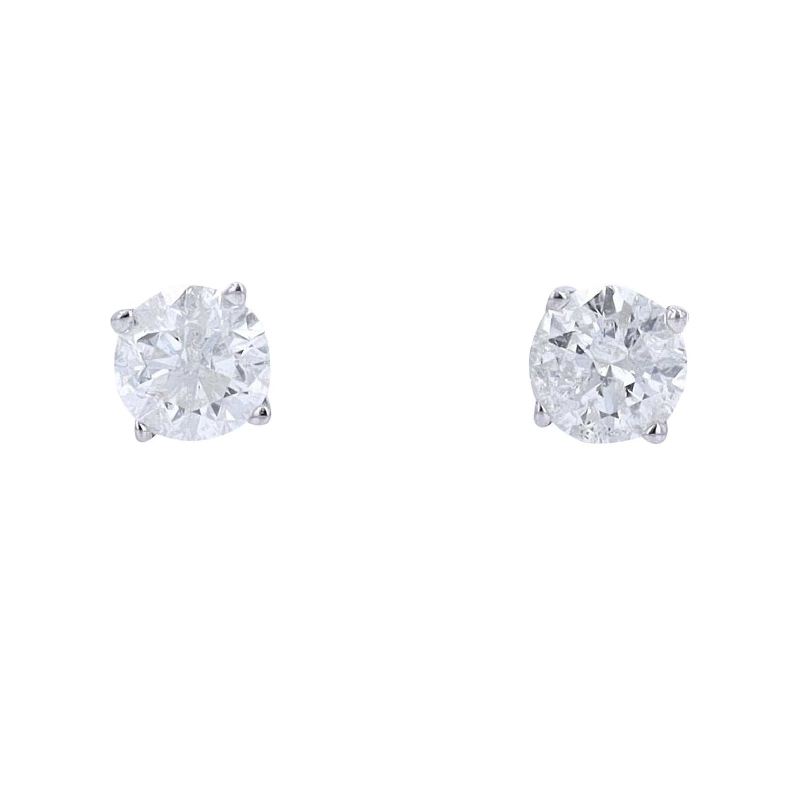 14K WG 1 CTW Diamond Studs