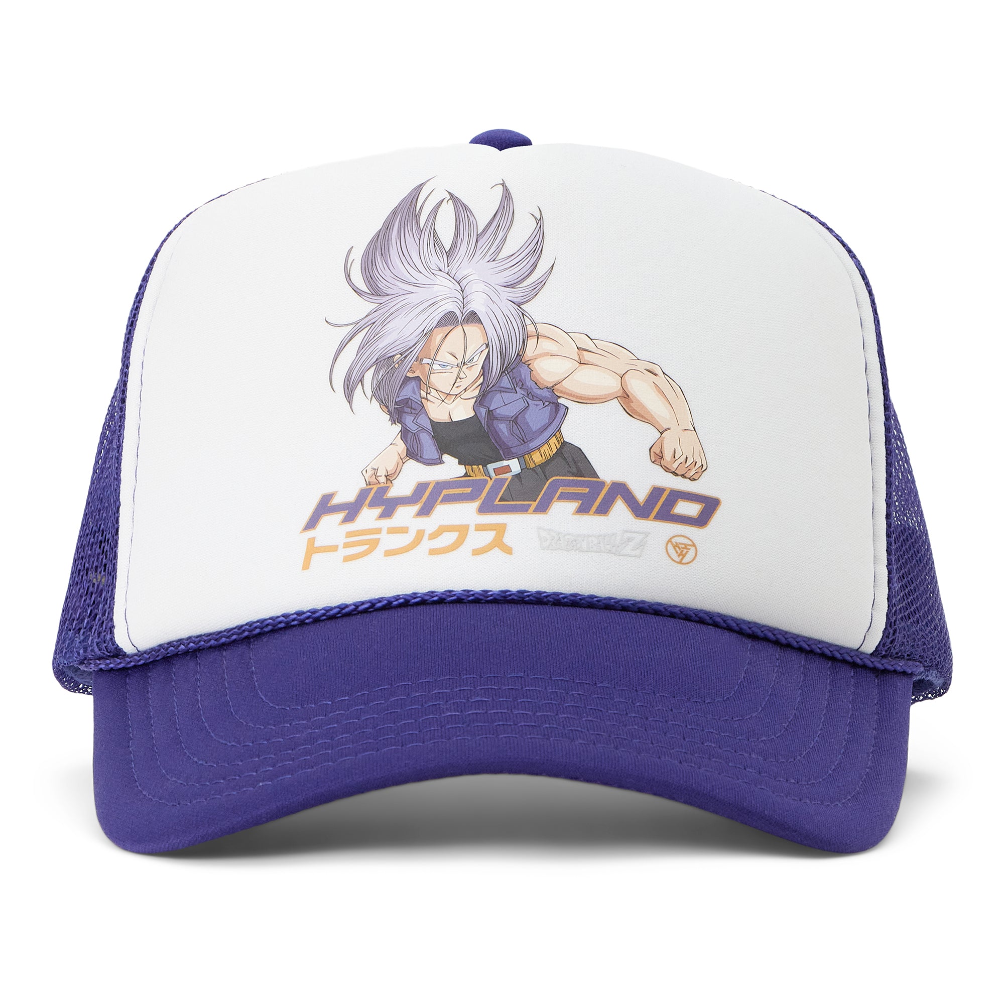 Image of DRAGON BALL Z FUTURE TRUNKS TRUCKER HAT (PURPLE)