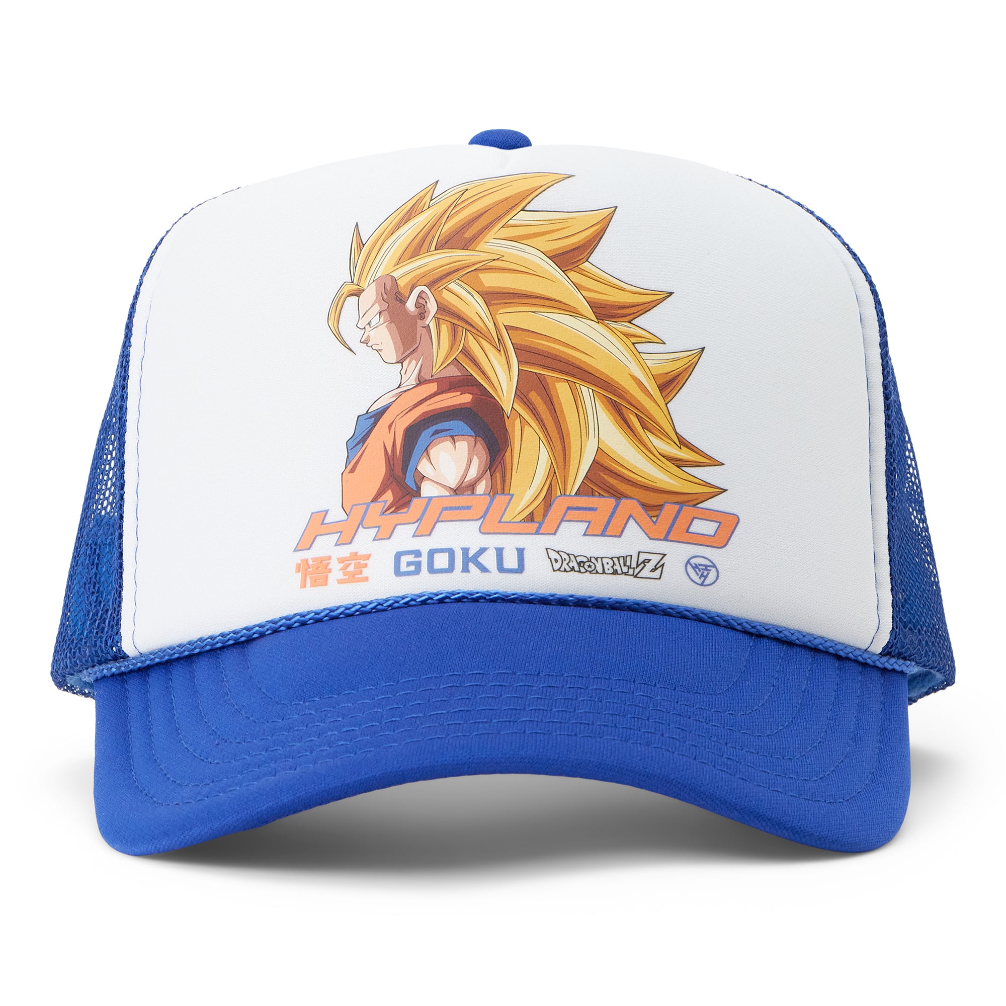 Image of DRAGON BALL Z SSJ3 GOKU TRUCKER HAT (BLUE)