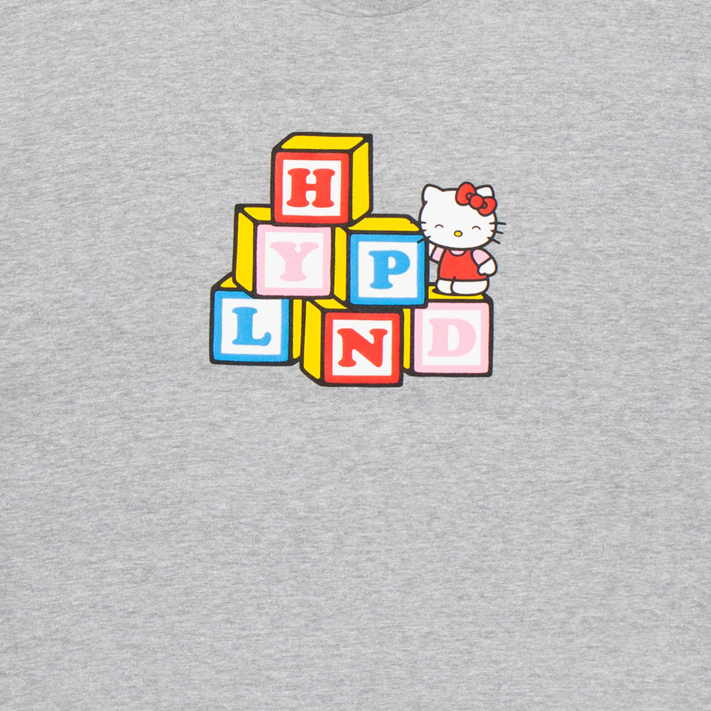 HELLO KITTY BLOCKS SHIRT (HEATHER GREY)