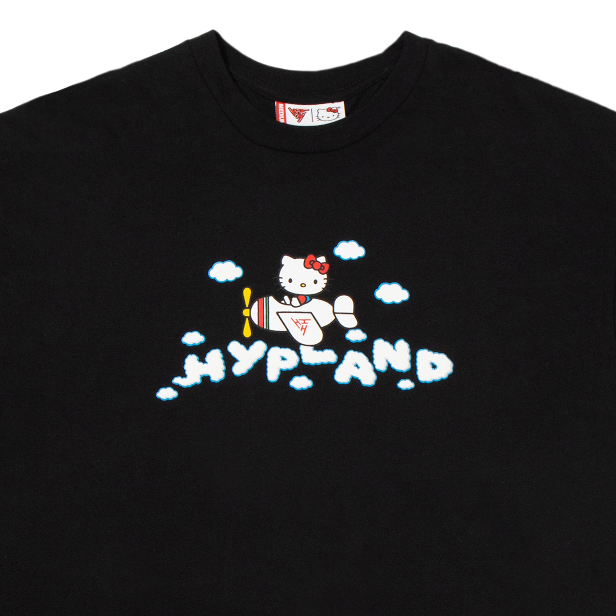 HELLO KITTY CLOUDS SHIRT (BLACK)