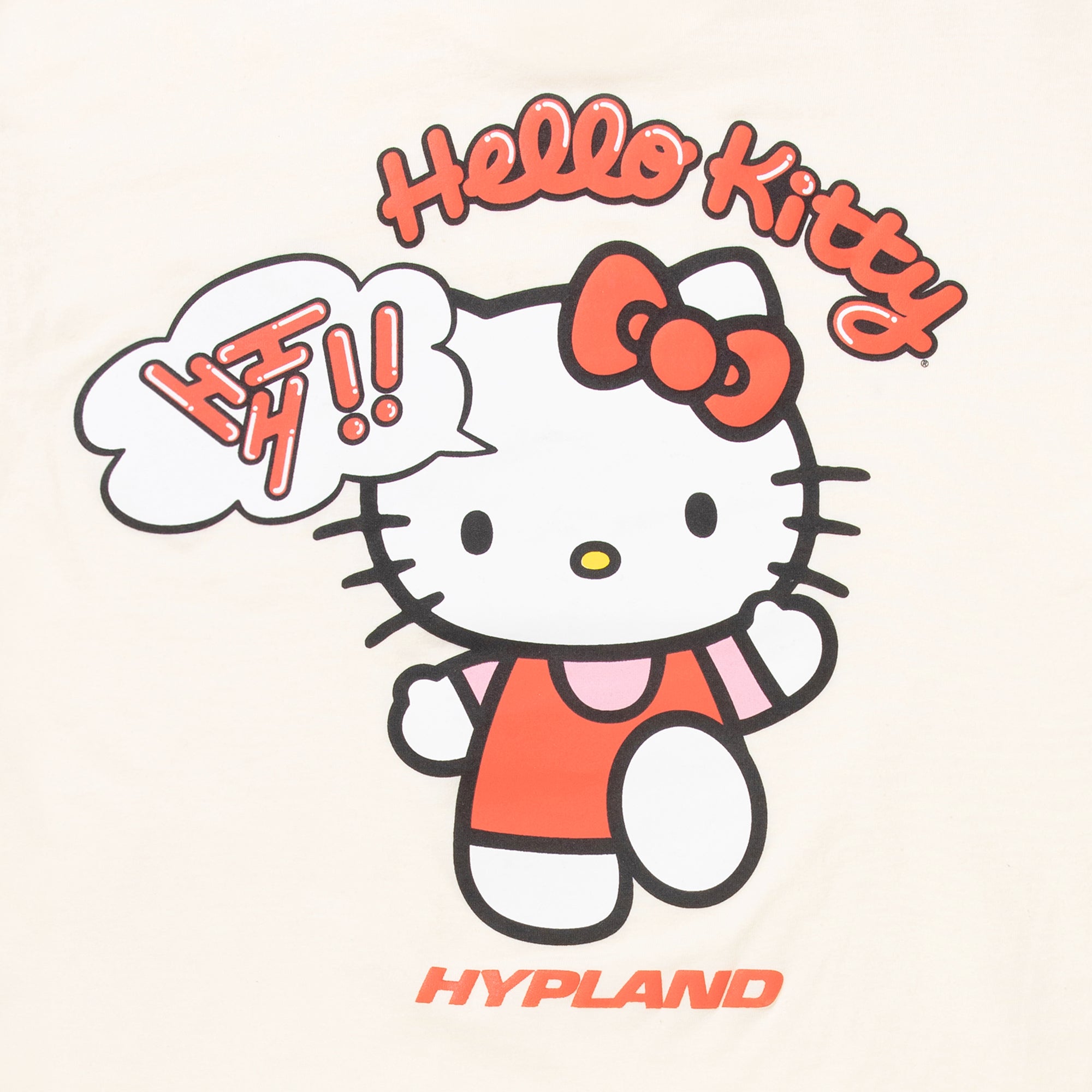 HELLO KITTY SPEECH BUBBLE SHIRT (CREAM)