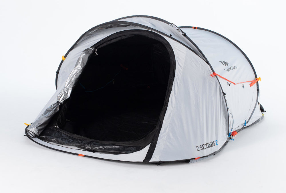 decathlon black and white tent