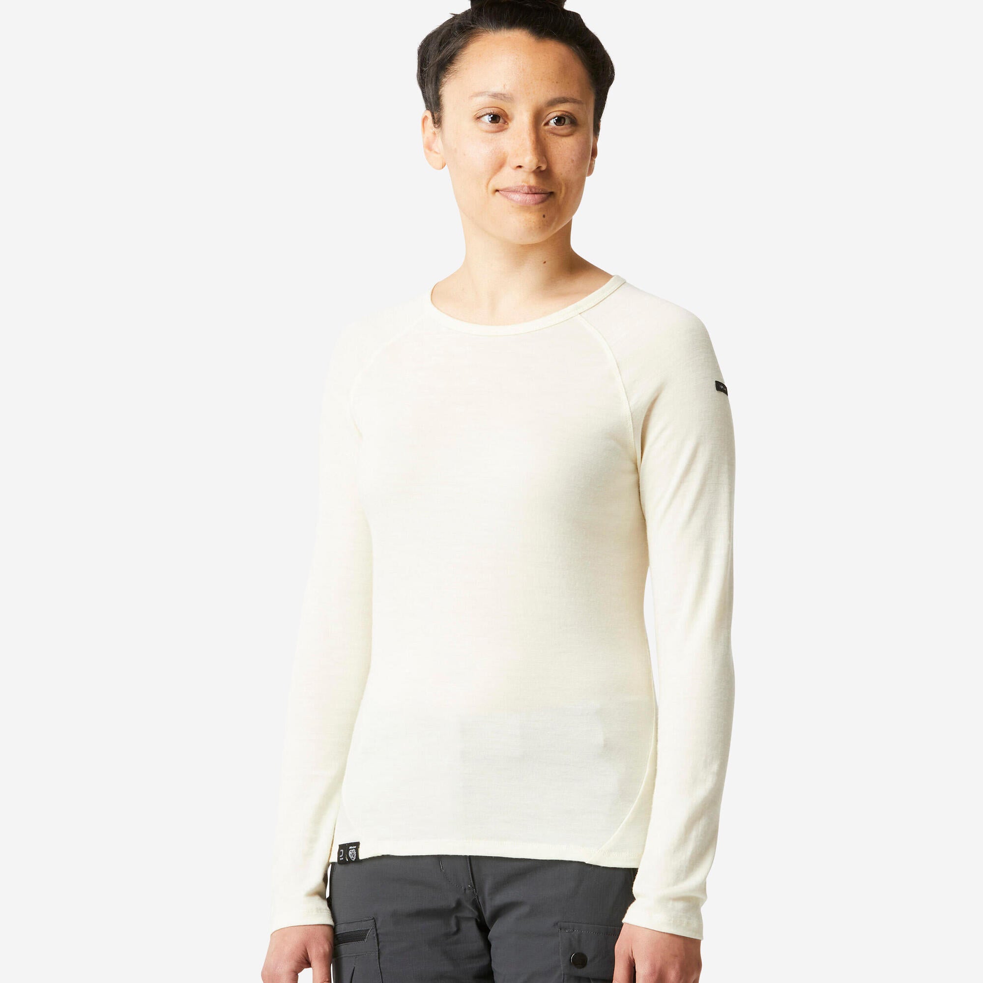 Forclaz Women's MT500 100% Merino Wool Long-sleeve Shirt-image-0