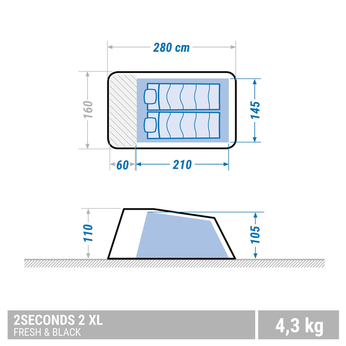 quechua 2 seconds 2xl