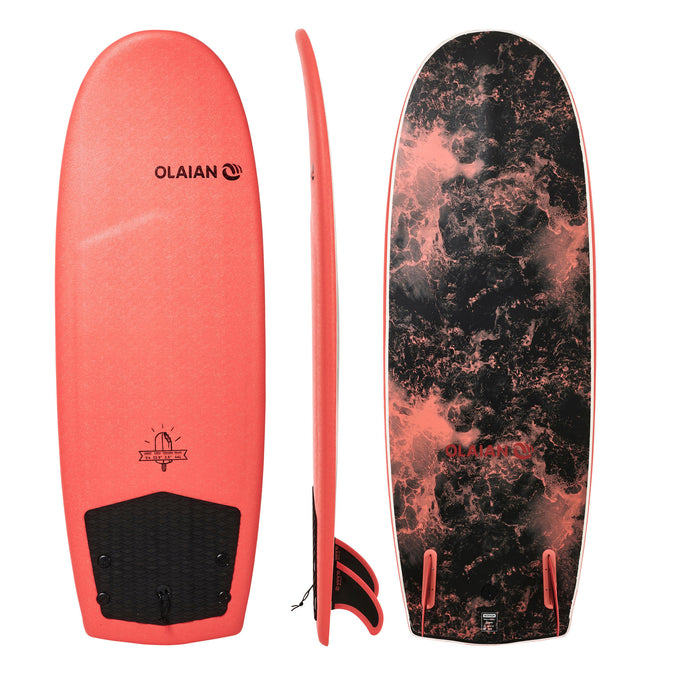 West Christchurch resterend Olaian 900 Foam Surfboard 5'4 44L Curved Dual Stringer w/ Traction pad |  Decathlon