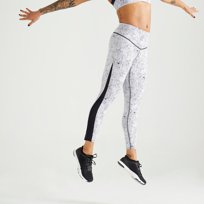 Women's Cropped Slim-Fit Gym Leggings - Fit+ 500 Black - Black - Domyos -  Decathlon