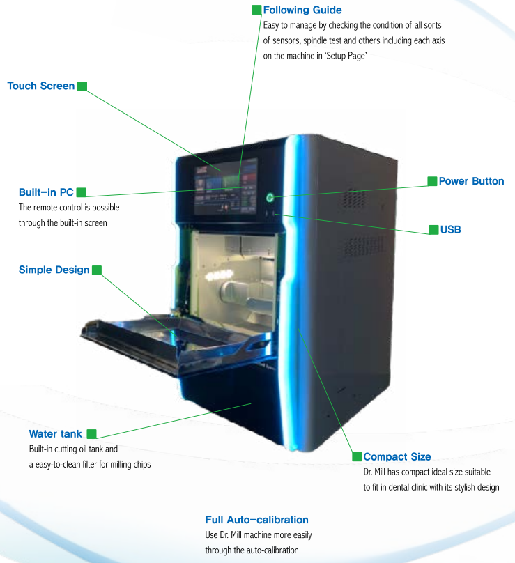 BX-5, Dr Mill, Dental Plus, Megagen, Chairside Cad/Cam Milling Machine, In house milling machine, BX5