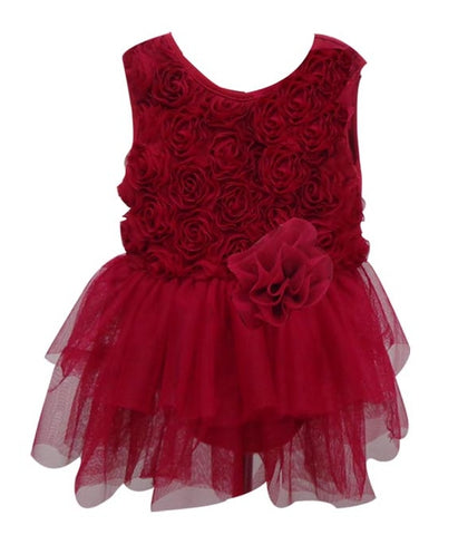 popatu rosette tulle dress