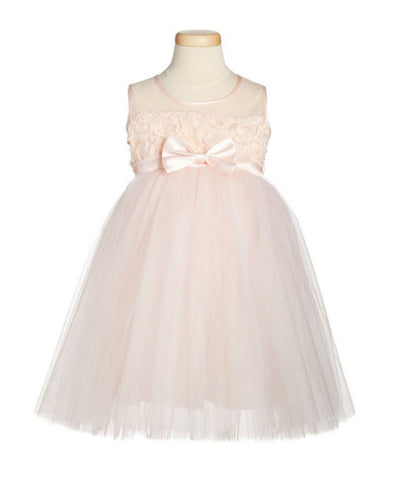 popatu rosette tulle dress