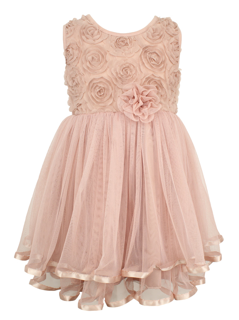 popatu rosette tulle dress