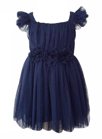 popatu rosette tulle dress