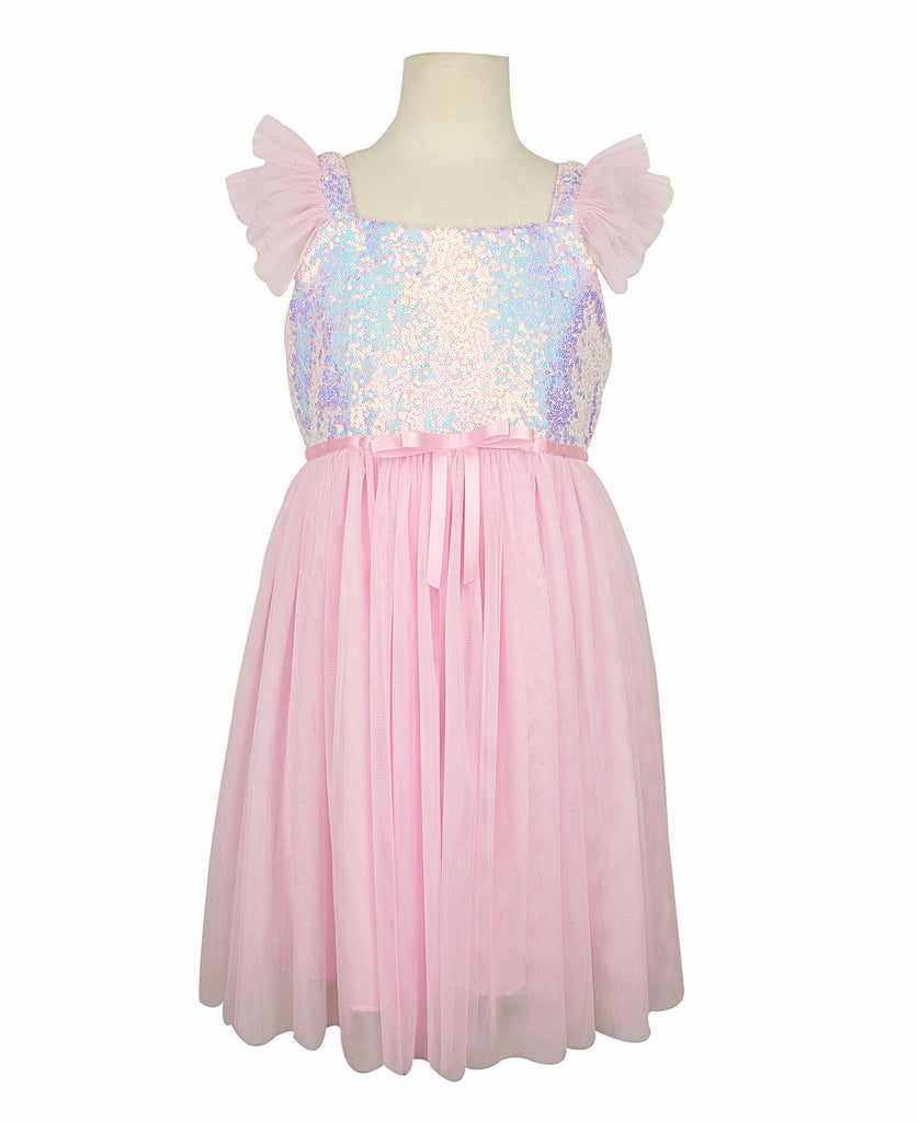 popatu rosette tulle dress