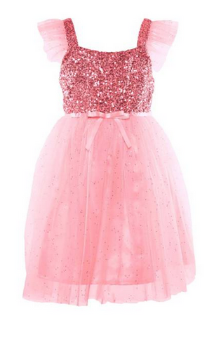 popatu rosette tulle dress