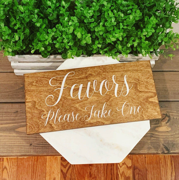 Please Take One Sign, Wedding Favor Sign, Favors Sign, Wedding Recepti –  Love Crafted Decor