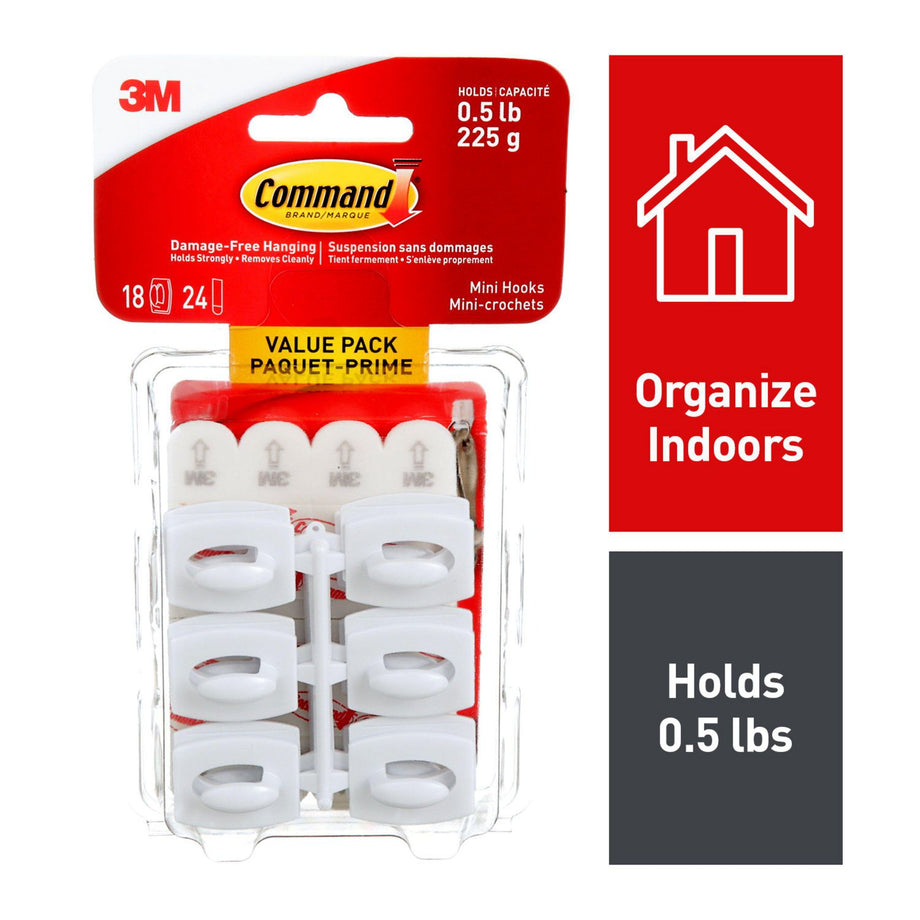 Command Hooks - Small - White - 18/PK 17002C-VP