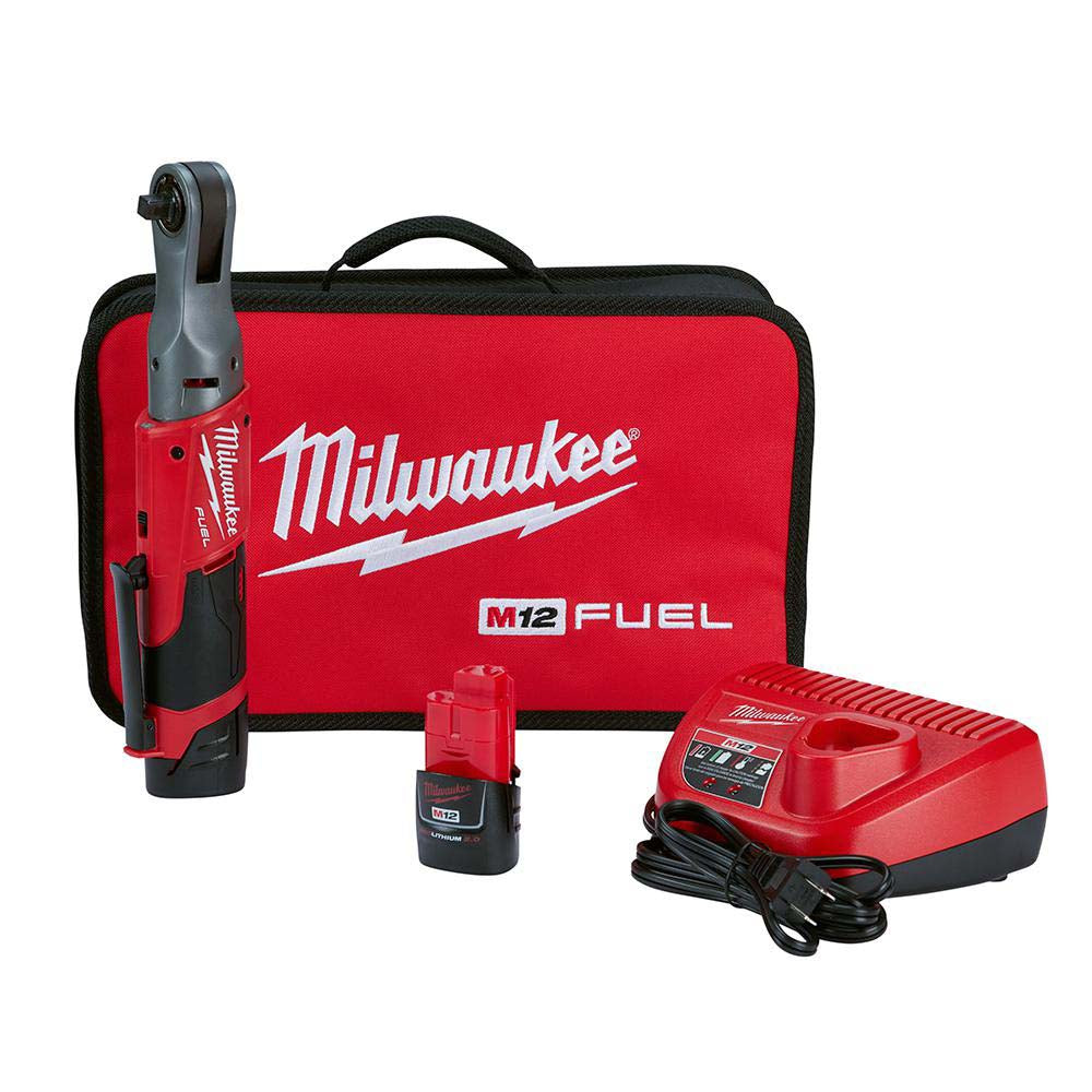 Pistolet graisseur à air - Pistolet graisseur sans fil Milwaukee M18 18 V  Lithium-Ion 2 vitesses - 1 kit de batterie, 2646-21CT