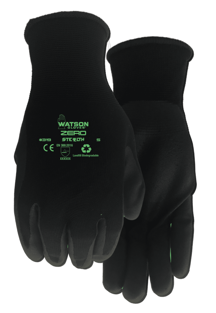 Watson Gloves Green Monkey Landfill Biodegradable Nitrile Disposable Gloves,  Small, 6 mil, Orange, Box of 50