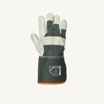 Mens Insulated Winter Work Gloves with Cuff Warm Driving Gloves Cowhide  Leather Kirchberg Brand