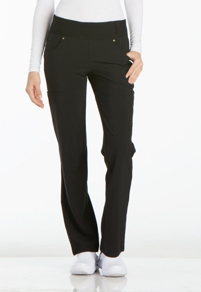 Scrub Pants - Cherokee Women's iFlex Mid Rise Straight Leg Pull-on