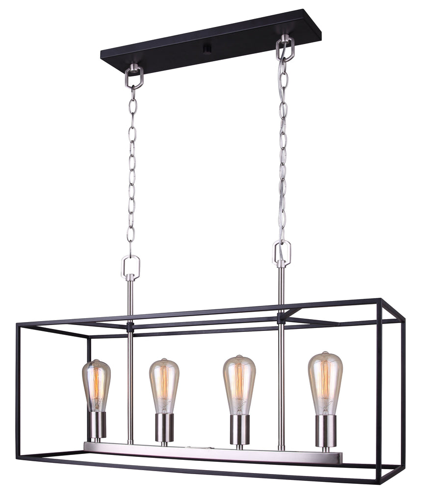 Canarm TREY 3-light matte black cord pendant