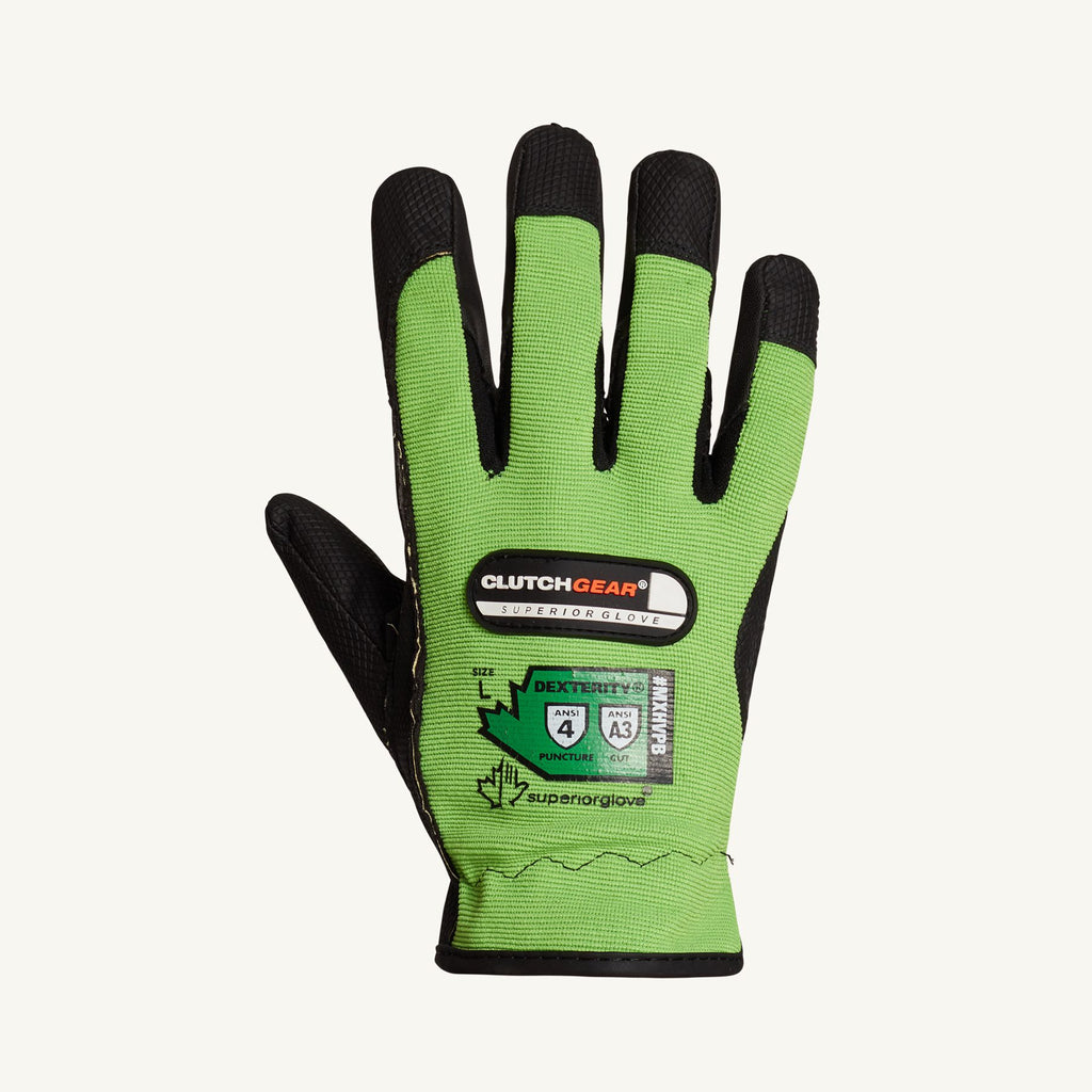 Superior Glove Clutch Gear Impact-Resistant Mechanics Gloves with PVC Sure  Grip, Quantity: Pair of 1