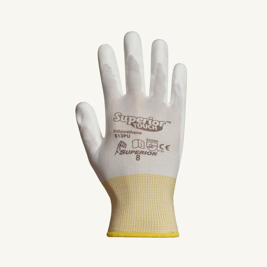 Large 10-Gauge Cotton/Poly Knit Glove with Hi-Viz Latex Palm Lined