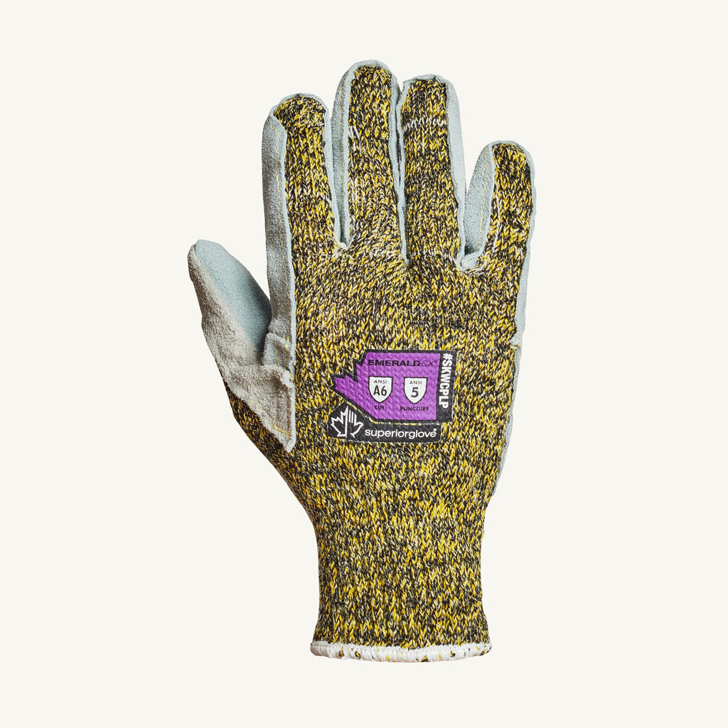 SUPERIOR GLOVE KNIT GLOVES, S (7), ANSI CUT LEVEL A7, DIPPED PALM, NITRILE,  SANDY, GREY - Knit Cut-Resistant Gloves - SUGSTACXPNRT7