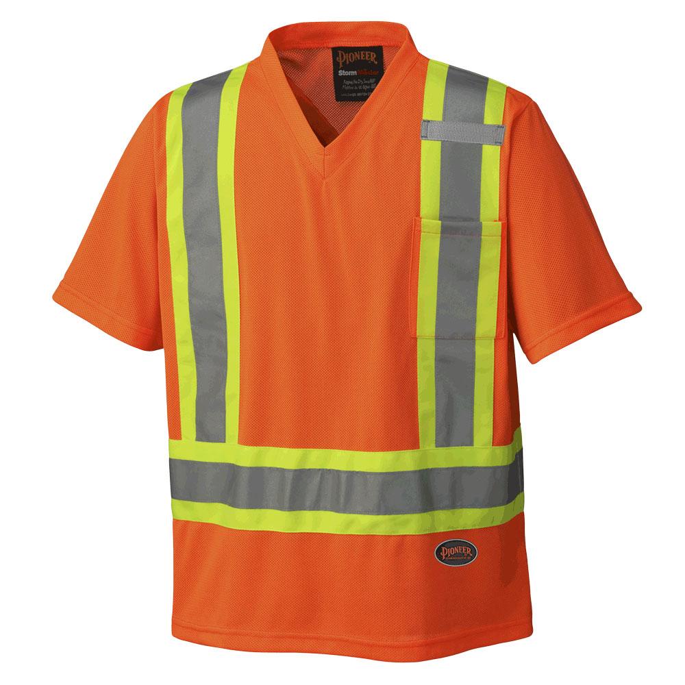 Pioneer 6904A UV Protection Coolpass® Long-Sleeve Safety Shirt - Hi-Vis  Orange 