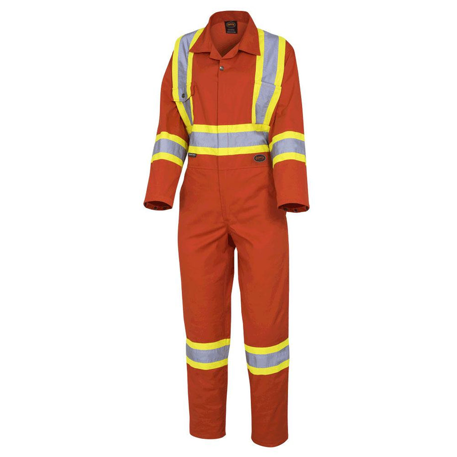 Pioneer 5516T Safety Poly/Cotton Coverall - Navy (Tall)