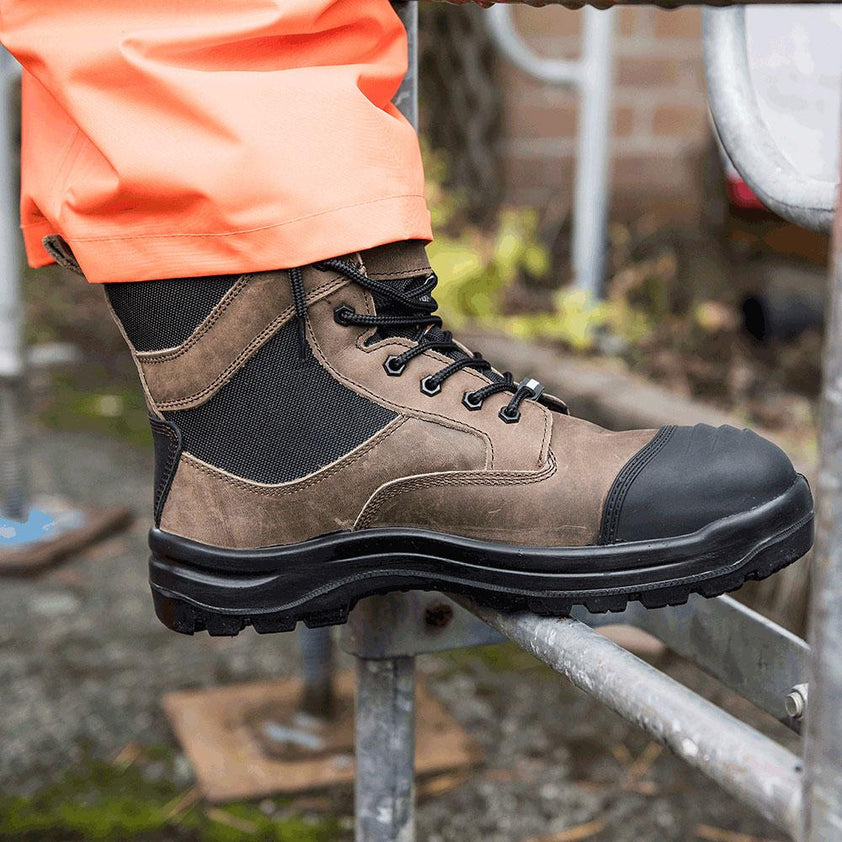 Work Boots - Pioneer Leather Composite Toe/Plate Metal-Free Safety Boo ...