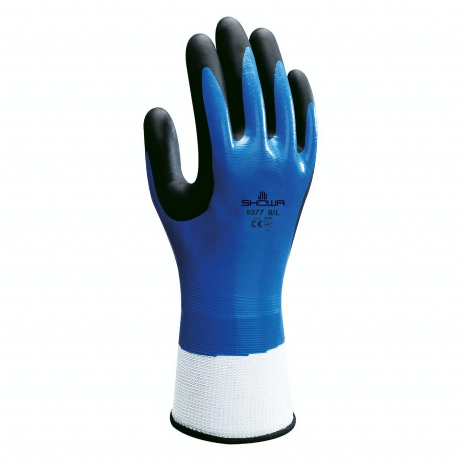 Chemical Resistant Gloves - SHOWA Cotton-Lined Nitrile Gloves