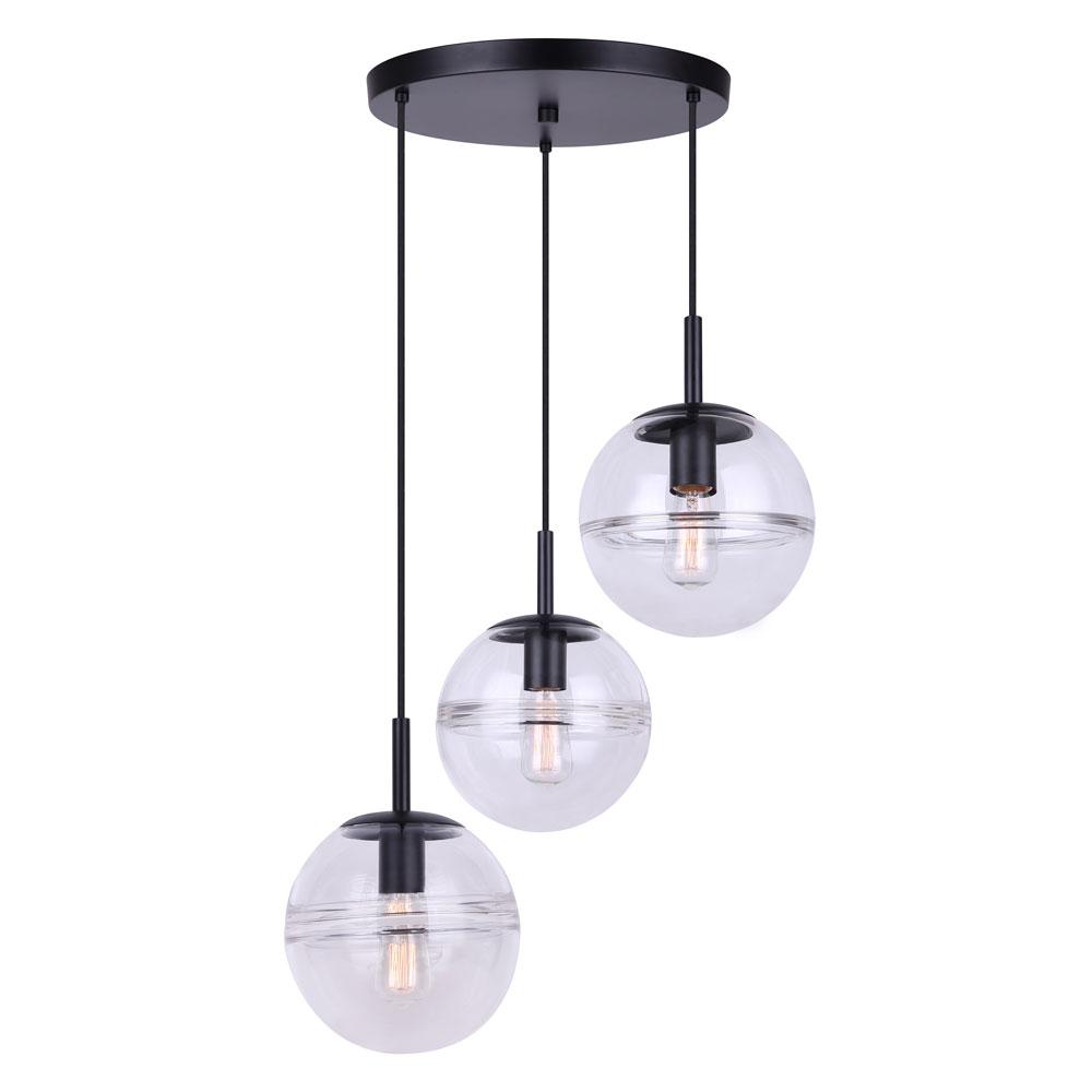 Pendant Light - Canarm WEXFORD Matte Black 1-Light IPL763A01BK