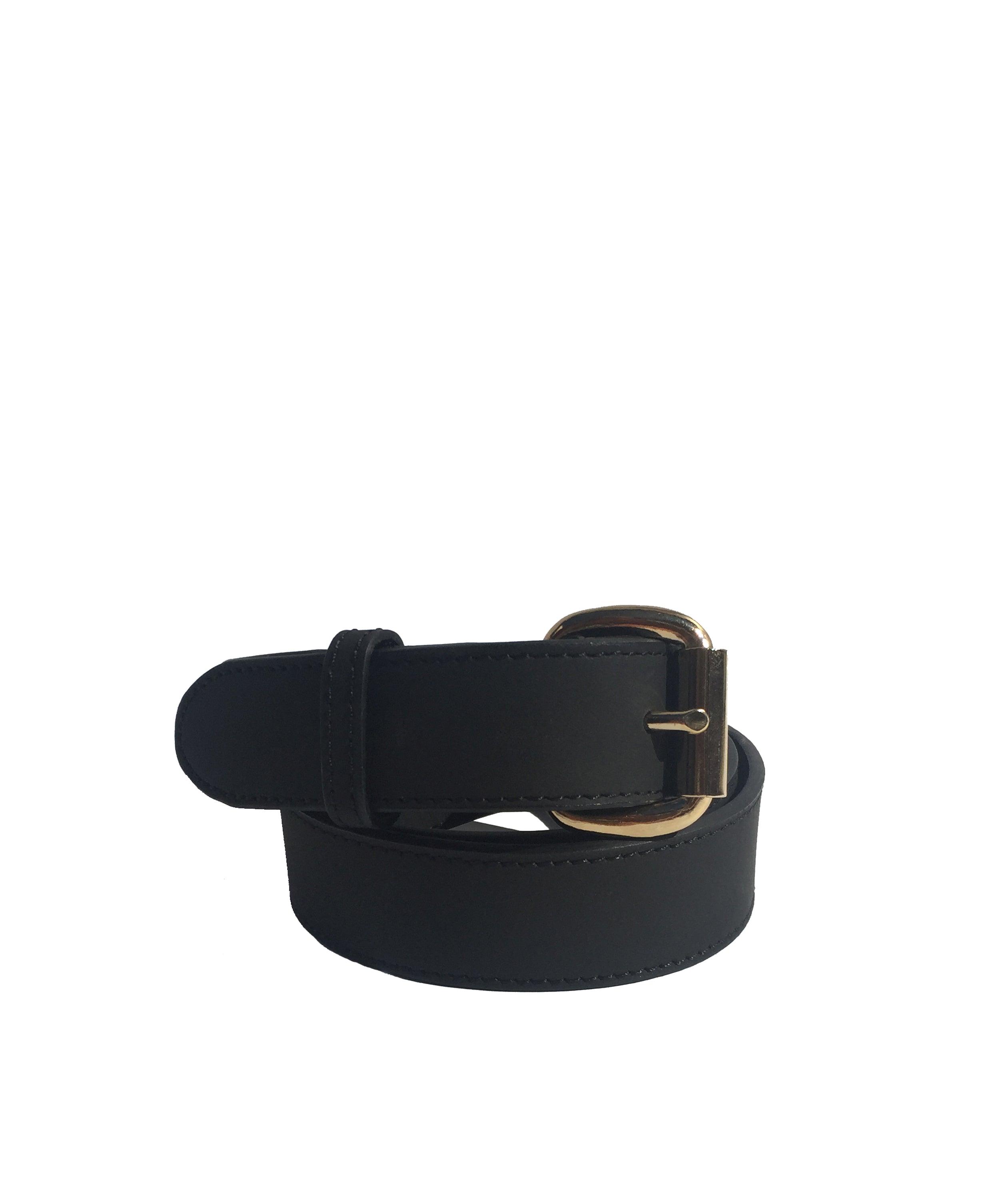 Black Leather Belt - Thalia Strates