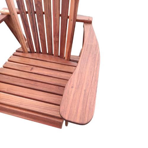 slatted wood deck chairs