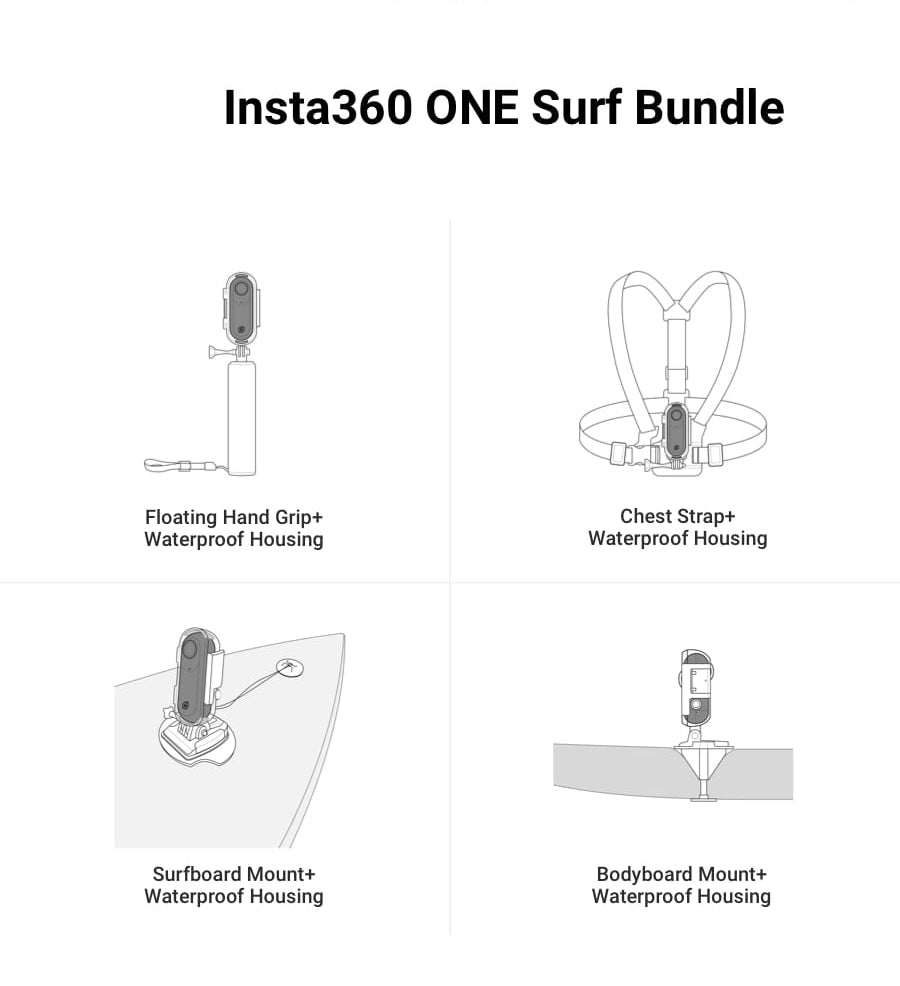 Original Insta360 Surf Bundle Premium accessories Support Insta360