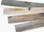 Natural colored pieces of reclaimed wood trim.