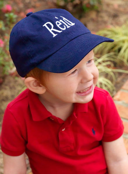 Personalized Monogrammed Kids Baseball Cap Toddler Hat - Gifts Happen Here