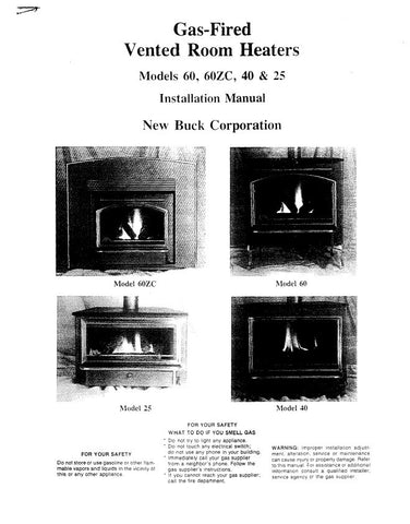 Buck Stove 60/60ZC/40/25 User Manual - Wood_Buck60-ZC-40 ...