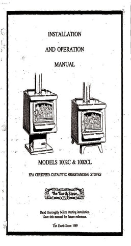 Earth stove 1000 series model 3340 manual