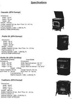 Whitfield Cascade/Profile 20/30/T300P Tech Manual – WoodHeatStoves.com