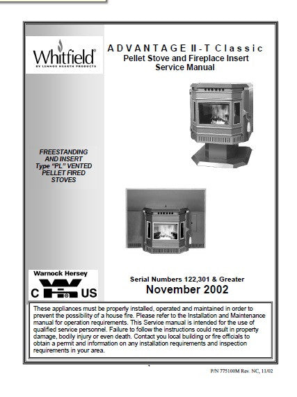 Whitfield Advantage Ii T Classic Tech Manual Pellet Wiitcsm