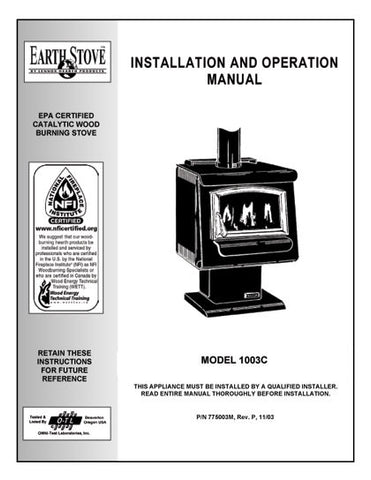 Earth Stove 1003C User Manual - Wood_es1003c – WoodHeatStoves.com