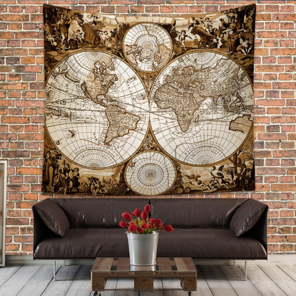 World Map Wall Canvas Art