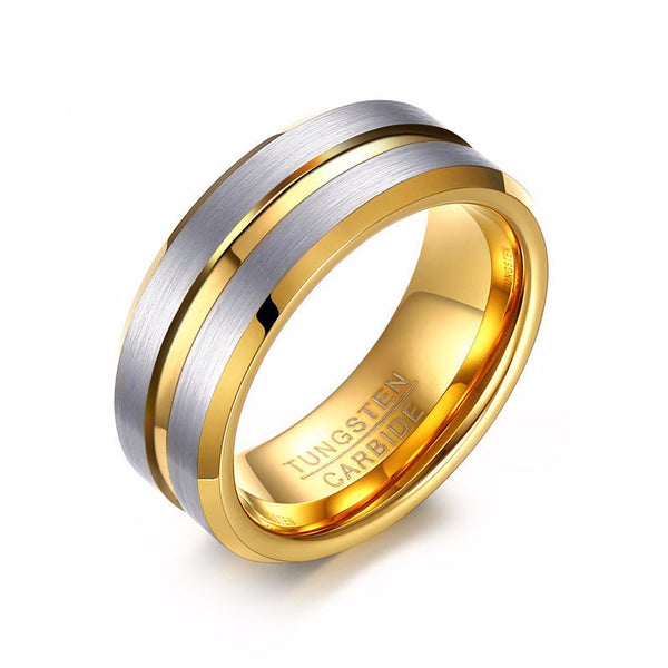 18K Gold Plated and Brushed Tungsten Ring – Slim Wallet Company