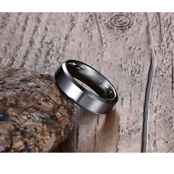 Black Tungsten Carbide Ring Wedding – Slim Wallet Company