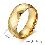 Gold Plated Tungsten Diamond cut Ring – Slim Wallet Company
