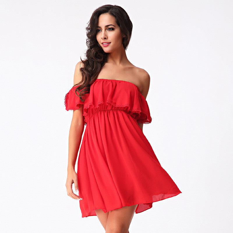 Red Frills Summer Dress – Slim Wallet Company
