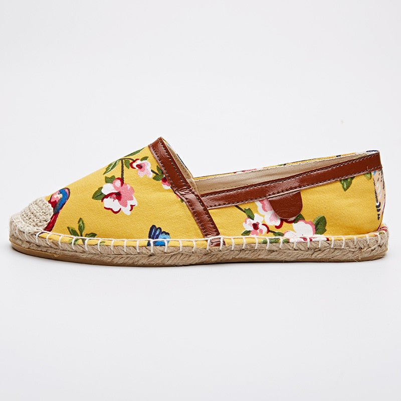 Floral Mustard Flats – Slim Wallet Company