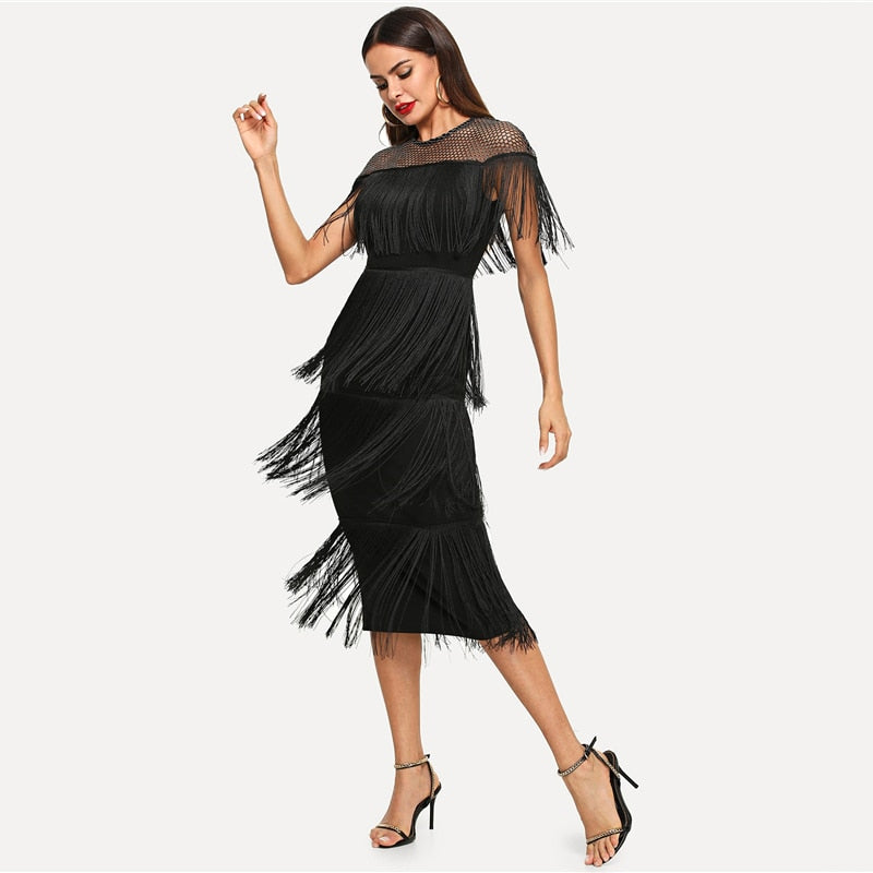 Cassia Fringe Dress – Slim Wallet Company